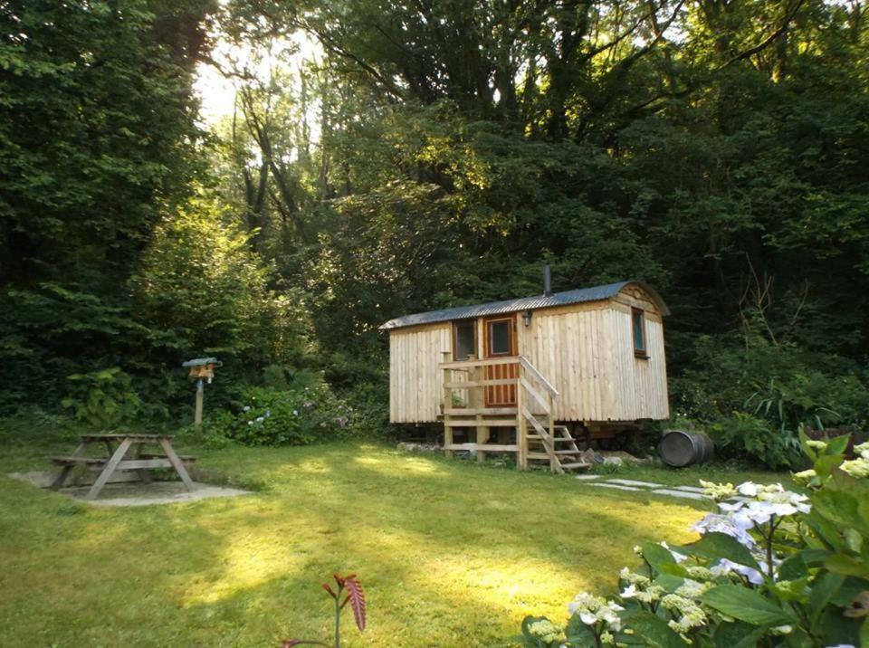 'Morris' The Shepherd'S Hut With Woodland Hot Tub Carmarthen Exterior photo